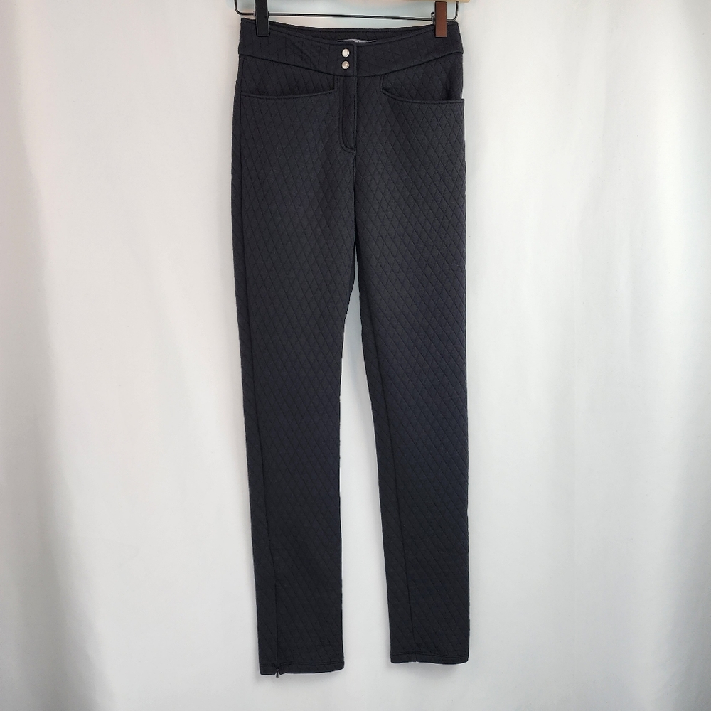 Adidas Women's Black Quilted Athleisure Sweat Pants Size 0